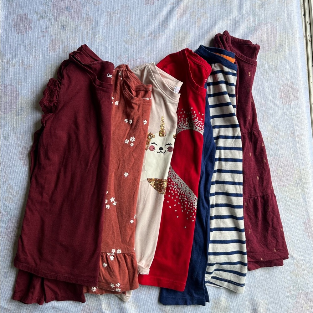 Cat & Jack old navy  Long Sleeve Tees - Red, Pink, Blue, White, Maroon